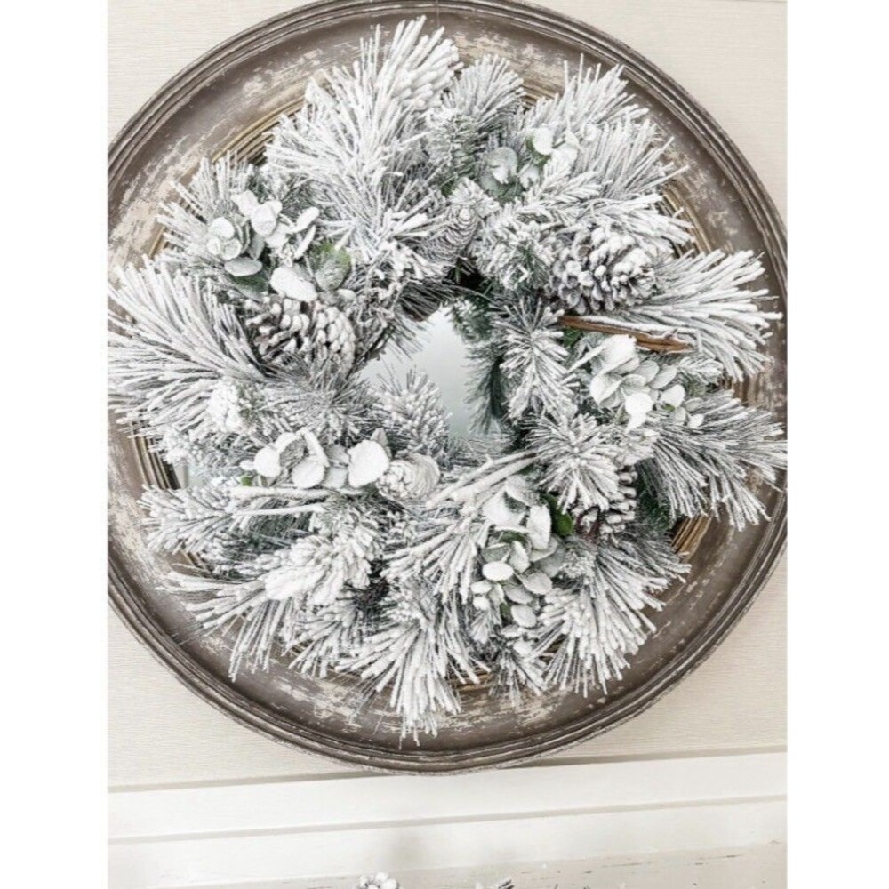 Simply Stunning Flocked Wreath by Janine Graff